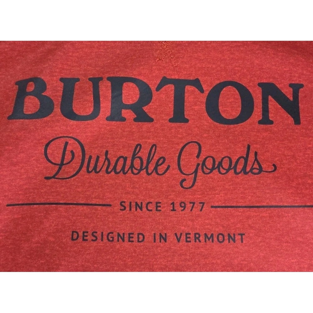 Burton Hoodie Mens SMALL RUST Dryride Snowboarding Pullover Sweatshirt USA